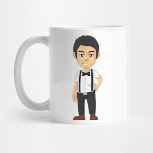 Young Man Character with Bowties Mug